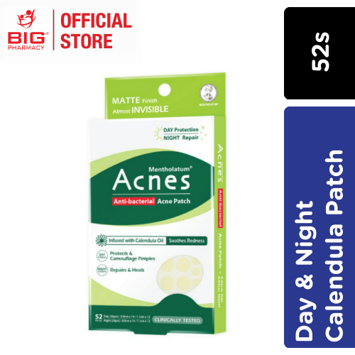 Mentholatum Acnes Anti-Bacterial Day & Night Calendula Patch 52S