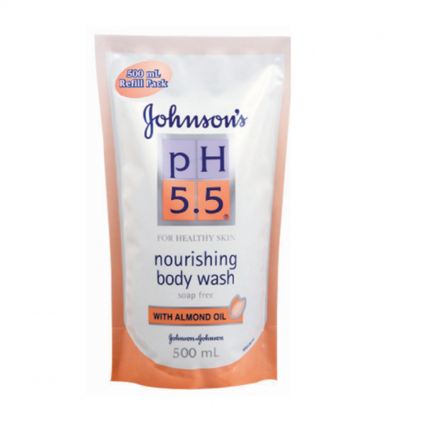 Johnsons Body Wash Ph5.5 Nourishing 500ml Almond Refill