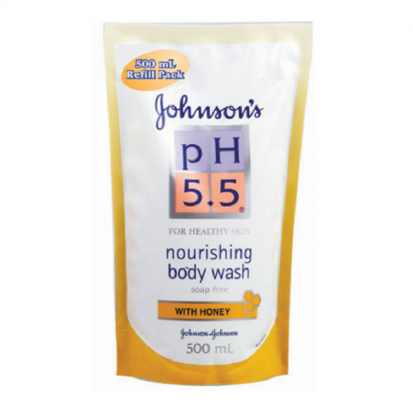 Johnsons Body Wash Ph5.5 Nourishing 500ml Honey Refill