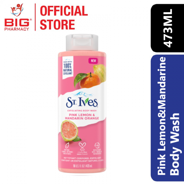 St. Ives Exfoliating Pink Lemon & Mandarin Orange Body Wash 473Ml