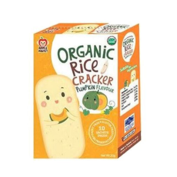 Apple Monkey Organic Rice Cracker Pumpkin Flavour 30g