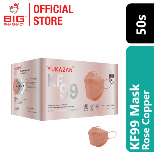 Yuka zan kf99 protective respirator with copper oxide 50s (rose copper)