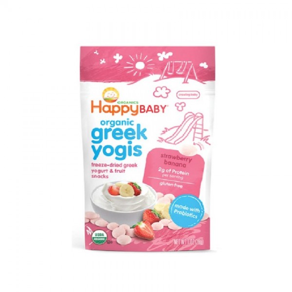 Happy Yogis Greek Yogurt Strawberry Banana 28g