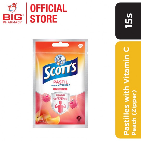 Scotts Vitamin C Pastilles Peach Flavour 30g 15s