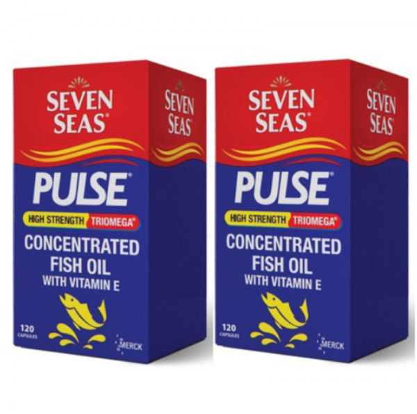 Seven Seas Pulse Triomega Pure Fish Oils 120s x2