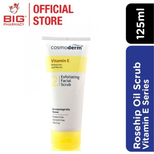 Cosmoderm Vitamin E Facial Scrub With Rosehip Oil 125Ml