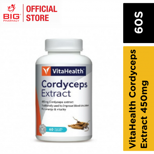 Vitahealth Cordyceps Extract 450mg 60s