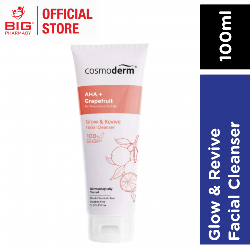 COSMODERM NATURAL GLOW & REVIVE FACIAL CLEANSER 100ML