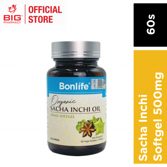Bonlife Organic Sacha Inchi Oil 500Mg Softgel 60S