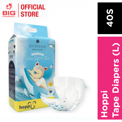 Hoppi Tape Diapers L - 40 Pcs
