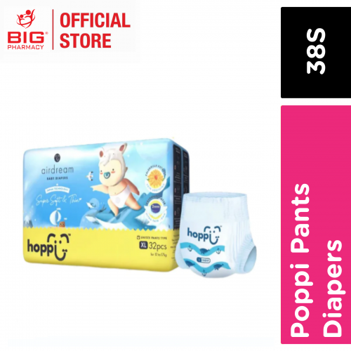 Hoppi Pants Diapers L - 38 Pcs