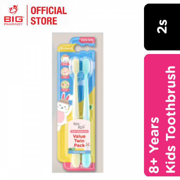 Bzu Bzu Kids Toothbrush (For 8+ Years) - Twin Pack