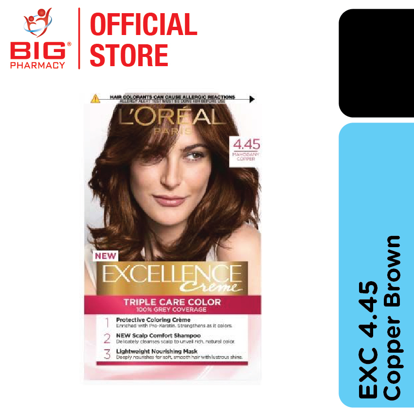 Loreal Excellence Creme - Mahogany Copper Brown 4.45 | Big Pharmacy