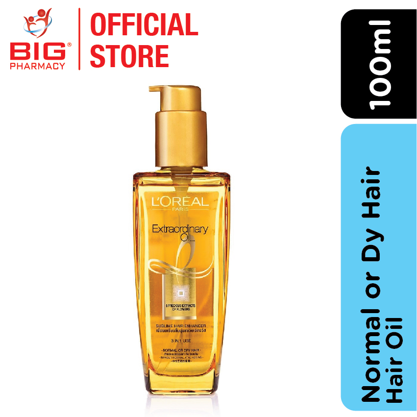 Loreal Extraordinary Oil All Hair Types (Gold) 100ML | Big Pharmacy