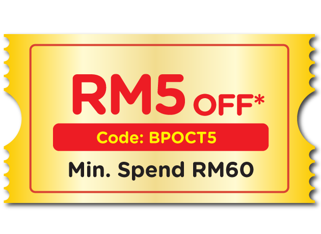 RM5 OFF min spend RM60