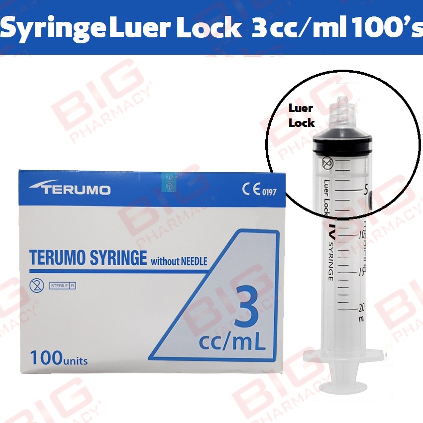 Terumo Syringe Luer Lock Tip (3cc/ml x 100's)